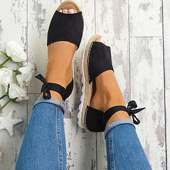 

Women Sandals Plus Size Summer Shoes With Platform Sandals Female Ankle Strap Flat Sandalias Mujer Casual Beach Chaussures Femme