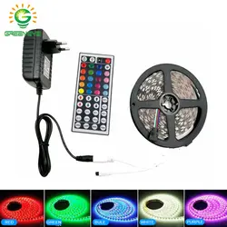 Greeneye SMD RGB Светодиодные ленты Light 5050 2835 IP65 Водонепроницаемый 60 светодио дный Светодиодные ленты 5 м гибкая лента свет 12 В 2A Кабель Смарт Pixel