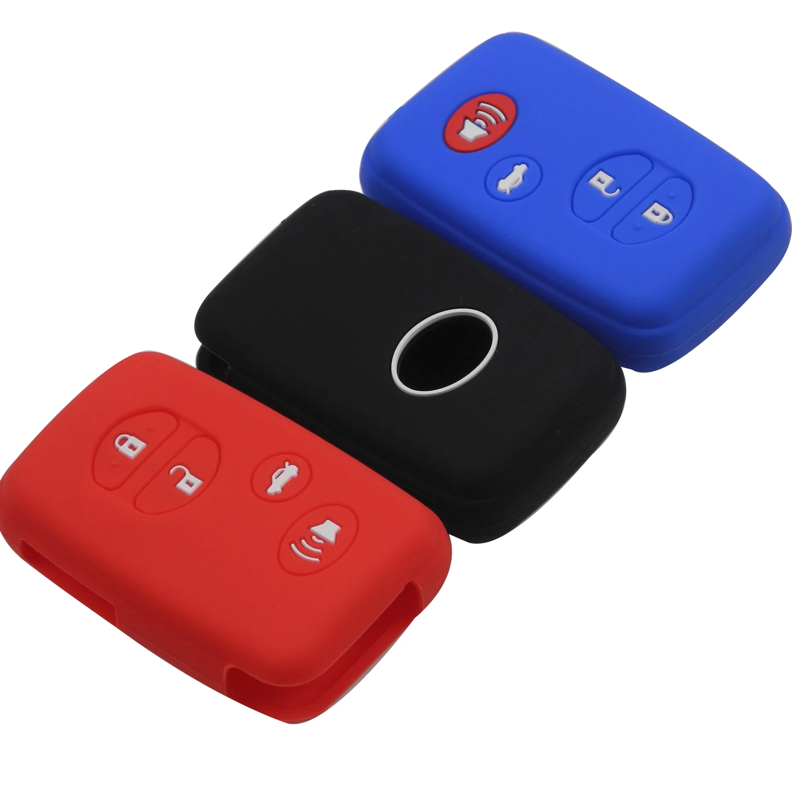 Keyforkess 30pcs Cover chiave in Silicone per Toyota Camry Highlander Prado Crown Land Cruiser Prius Aqua Hilux Rav4 custodia a 4 pulsanti - HTB1H6 SdwvD8KJjy0Flq6ygBFXaM