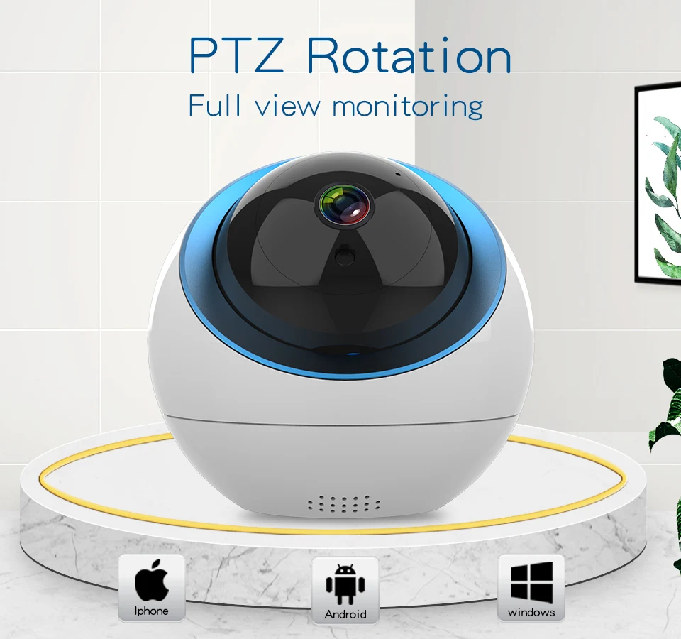 IP Camera WIFI Home Security WIFI Camera PTZ Auto Tracking CCTV Camera 1080P Two Way Audio Video Surveillance 2MP Baby Monitor