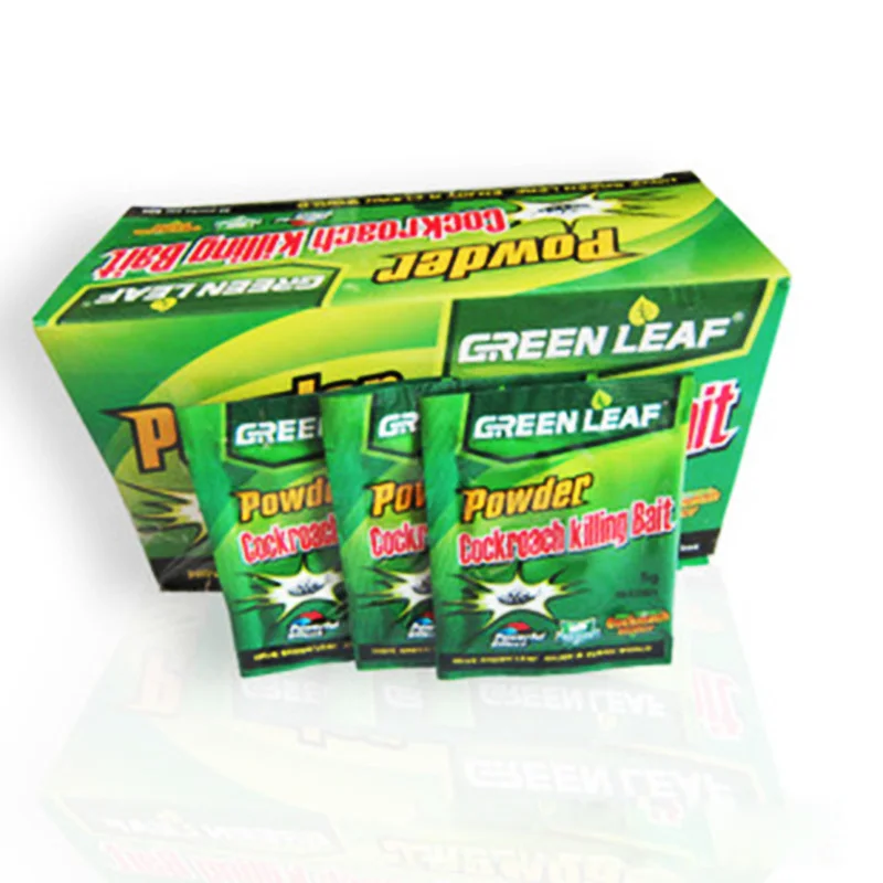 Hot 50Packs Green Leaf Powder Cockroach Killing Bait Insecticide Repellent Russian Cockroaches Killer Repeller Trap Pest control