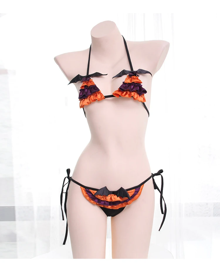 Женское нижнее белье Holloween с изображением тыквы и дьявола комплект из 2 предметов