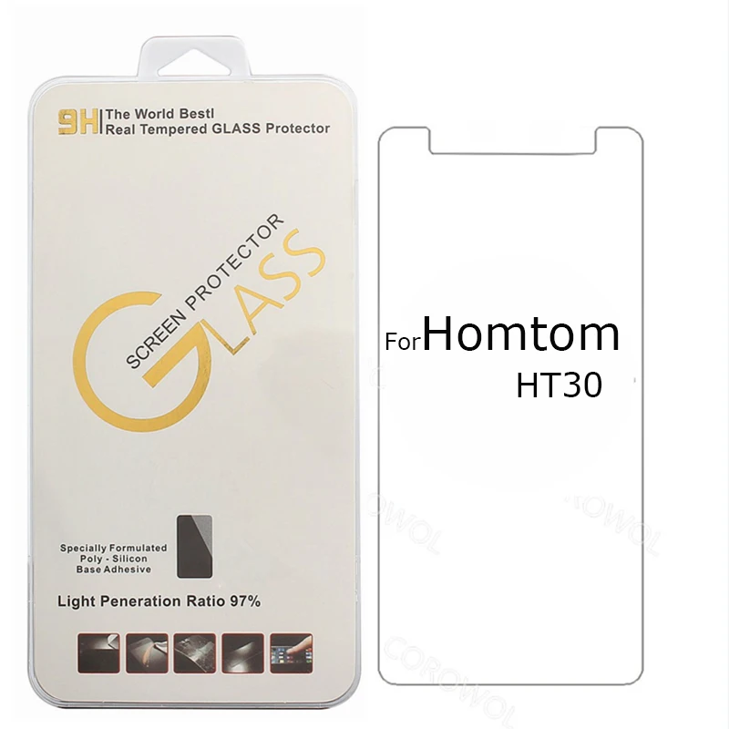 Новинка for Homtom HT30 9H 2.5D Высококачественная фотография белая безрамочная жидкость |