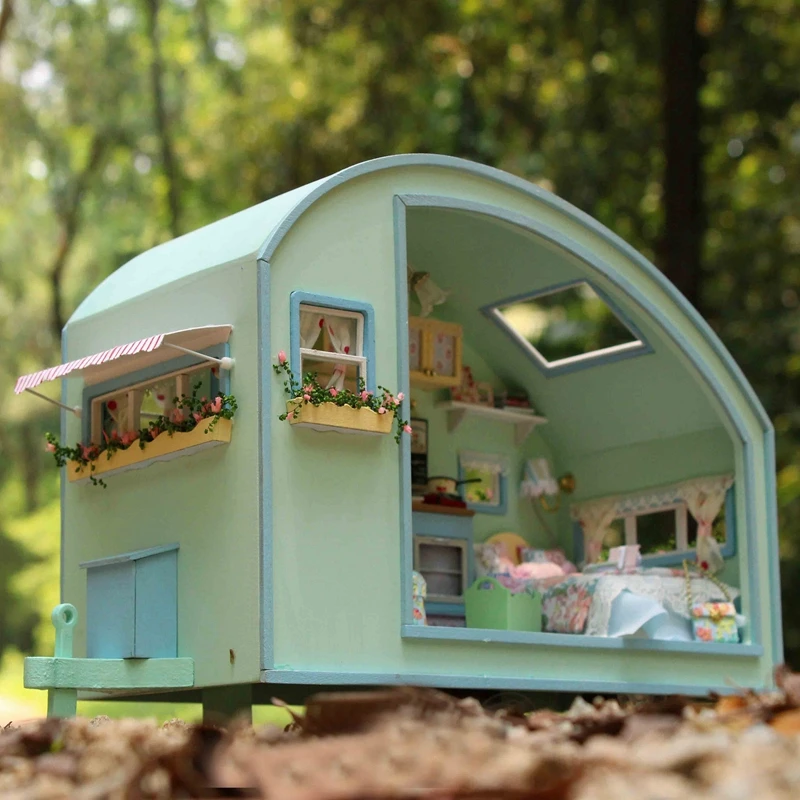 

DollHouse Wodden Miniatura Doll Houses Furniture Kit DIY Puzzle Assemble Dollhouse TIME TRAVEL A016 CASA DE BONECA POPPENHUIS