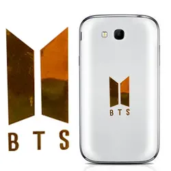 BTS Подпись Bangtan настенные наклейки для мальчиков DIY Золотой мобильный телефон Стикеры армии против излучения Декор телефона Скрапбукинг