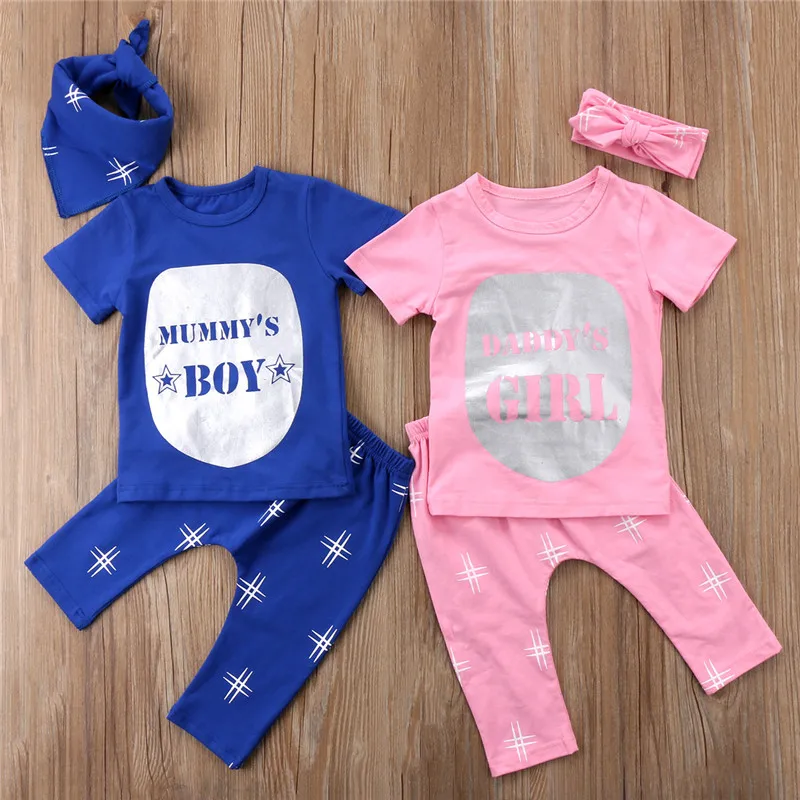 

Family Matching Outfits Sister Brother Matching Toddler Baby Boys Girls T-shirt Top+Pant+Headband 3pcs Kids Sport Casual Outfits