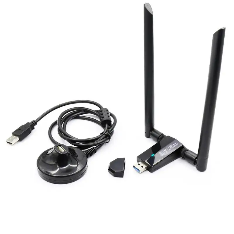 Мини USB WiFi адаптер 1200 Мбит/с WiFi ключ NIC Wi-Fi приемник беспроводной RTL8812AU 2,4 ГГц/5 ГГц IEEE802.11ac/a/n/g/b Ethe