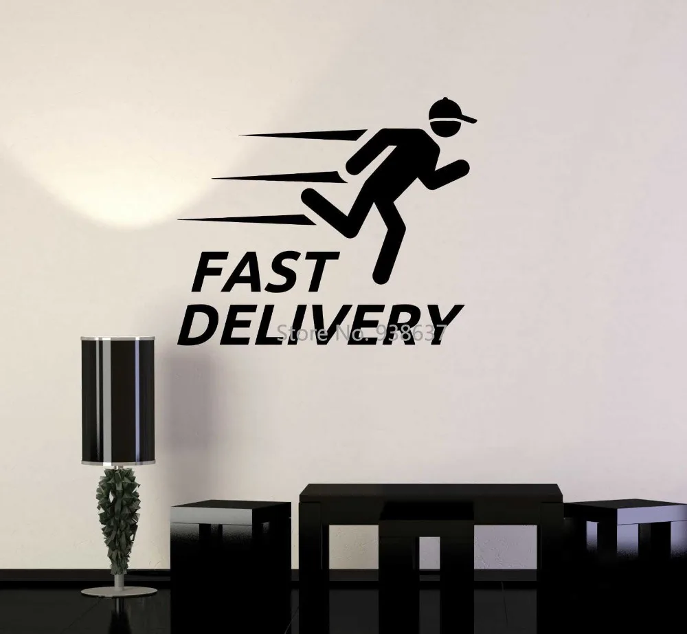 Vinyl Wall Decal Fast Delivery Service Business Store Stickers Mural