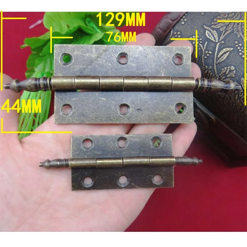 Bronze Tone Cabinet Door Luggage Crown Hinge 6 Holes Decor