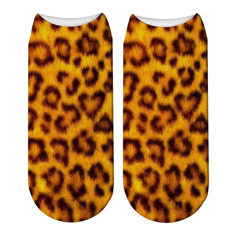 Новые мужские и женские носки с 3D принтом животных и леопарда хлопковые детские носки унисекс носки с низкой лодыжкой - Цвет: Style6