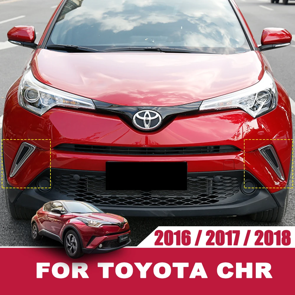 

ABS Car Front Bumper Guard Corner Strip Cover Trim Stickers For Toyota C-HR CHR 2016 2017 2018 Car Styling Accessory