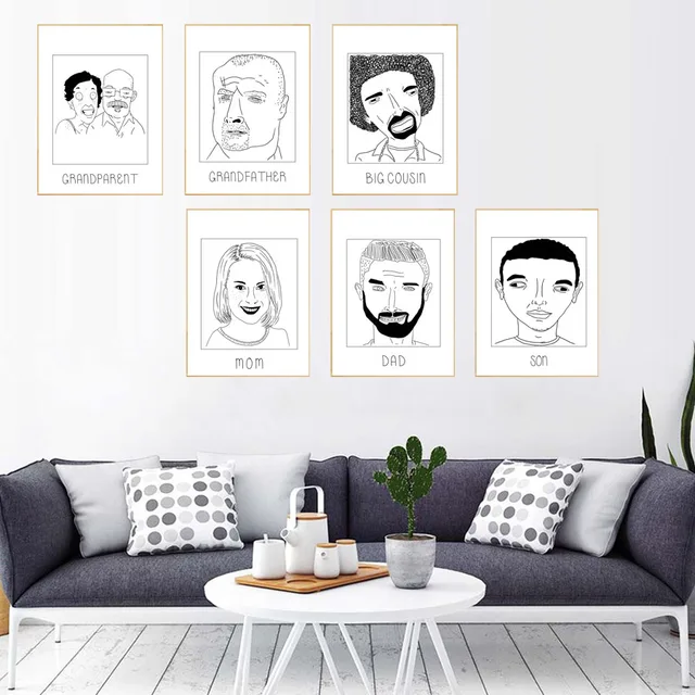Divertente Interessante Famiglia Self Portrait Photo Art Poster ... Divertente Interessante Famiglia Self Portrait Photo Art Poster ...