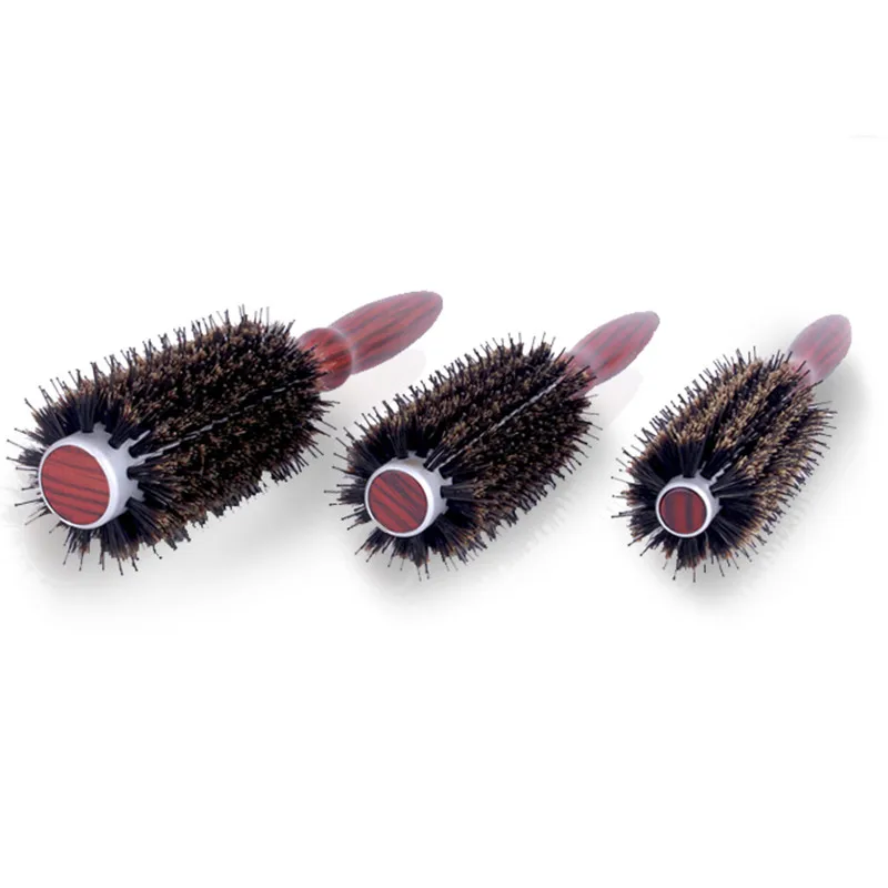 

IRUI 1pc Professional Natural Boar Bristles Hair Brush With Wood Hand Anti-static Curly Comb Hairdressing