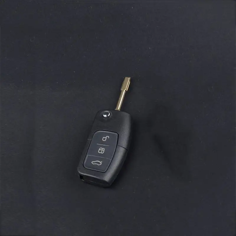 Чехол для ключей, трехкнопочный складной чехол для дистанционного ключа, чехол для чехла, кнопочный коврик, текстурированная точность, Прошитый, без зазоров, автомобильный стиль - Название цвета: B