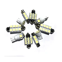 

10pcs/kit Car Interior LED Xenon White lights Festoon Map Dome License Plate Interior Lights Car Lights Bulbs Kit White