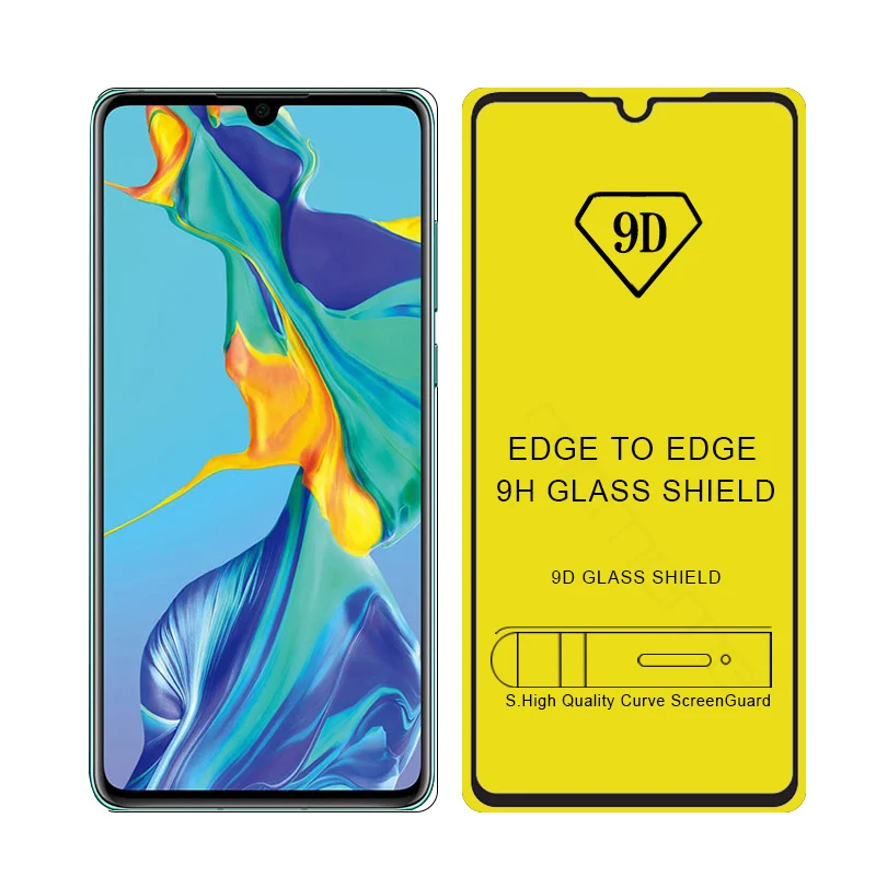 KUVUN-For-Huawei-P30-lite-Full-Cover-Tempered-Glass-Screen-Protector-Film-For-Huawei-P30-P30Lite