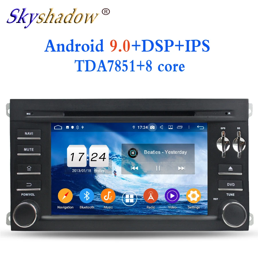 HD TDA7851 Android 9,0 для Audi A4 S4 RS4 2002-2008 4G+ 32G Автомобильный мультимедийный dvd-плеер Wifi 4G данные беспроводного обмена радио gps ГЛОНАСС карта