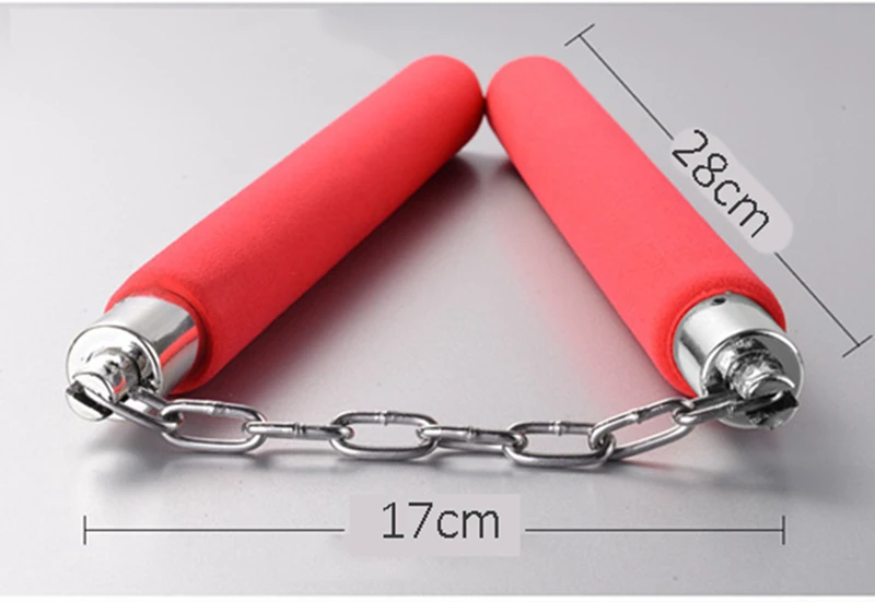 kungFu Martial Art taekwondo Foam Nunchakus self defense Safty Nunchakus Sponge Double Boning Stick with Stainless Steel Chain (16)