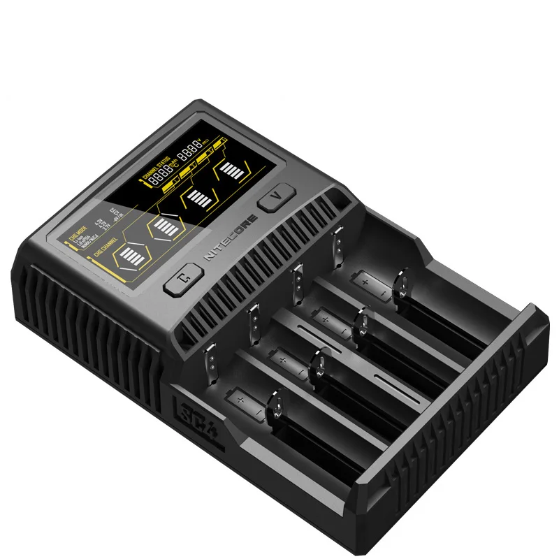 Nitecore SC4 Быстрое интеллектуальное зарядное устройство с ЖК дисплеем USB для литий