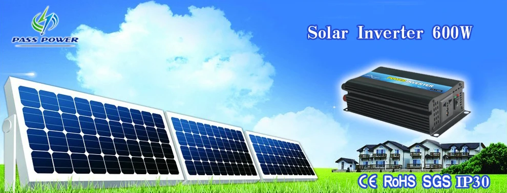 

CE&SGS&RoHS Approved 600w inverter for solar panels/solar system ,invertor pure sine wave with 5A charger