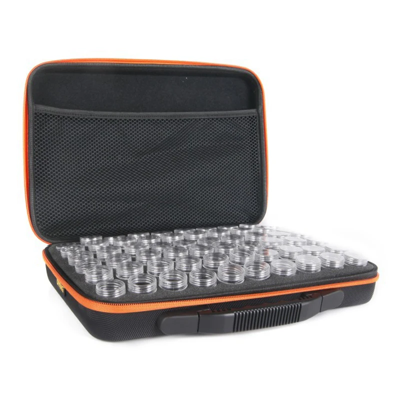 

60 Bottles Diamond Painting Cross Stitch Storage Box Beads Container Carry Case Diamond Embroidery Hand Bag 7 Colors 32*22.5*5cm