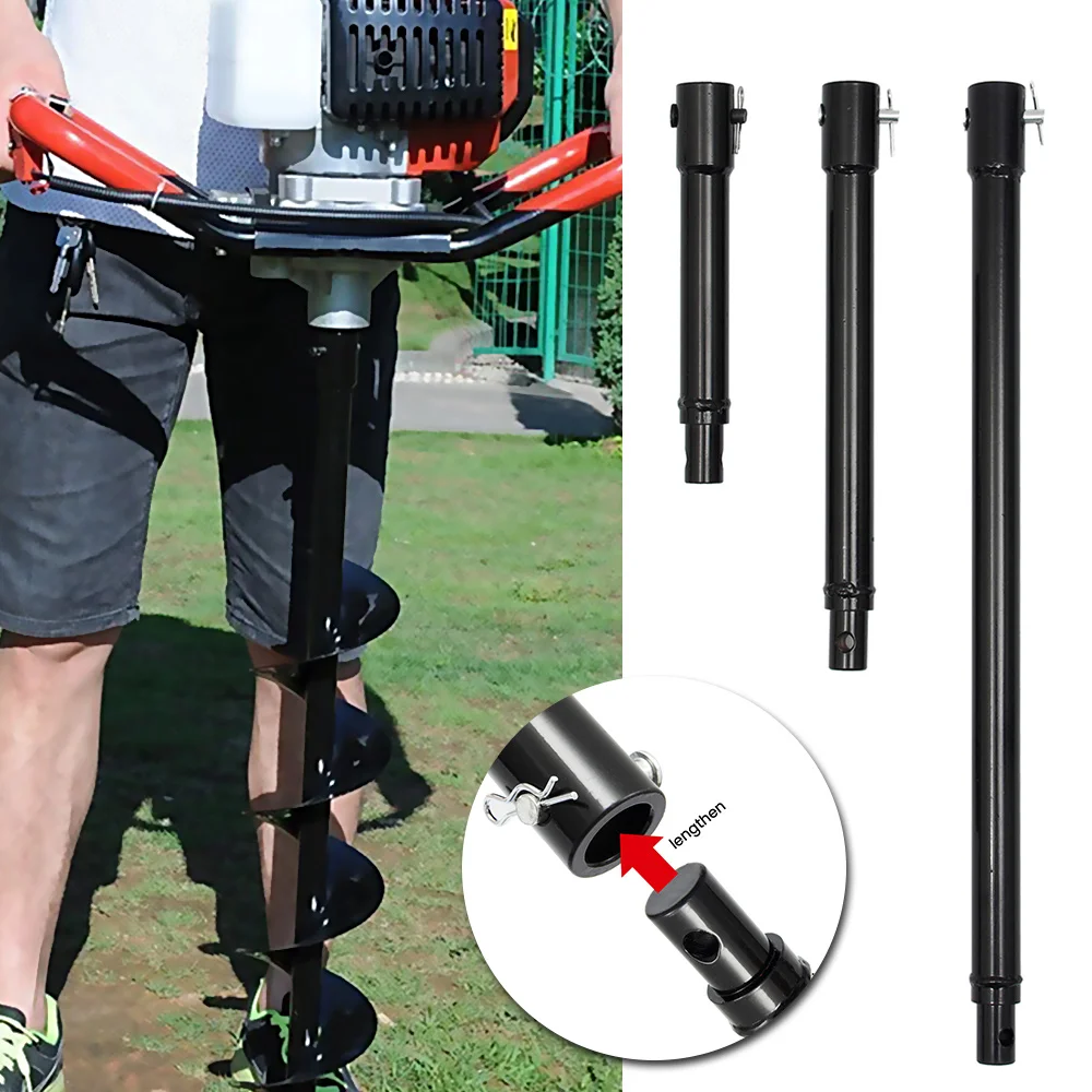 

3pcs Extension Auger Bit 8/12/20" Extended Length Drill Bit for Hole Digger Earth Augers Plant Garden Tool Set