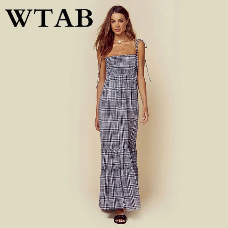 Женское пляжное платье с оборками WTAB vestido 12 видов цветов летнее на завязках в