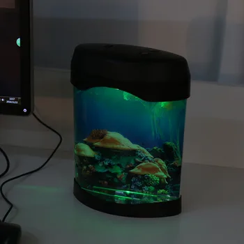 

1 Pc Aquarium Night Light+es+USB Cable DC 4.5V Fish Tank Mood Glow Night Light for Bedroom Home