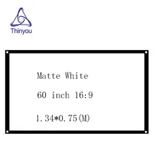 Thinyou 60 inch 16:9 Simple Projector High-definition Screen Portable with Grommets Finished Edge projektor leinwand pantalla