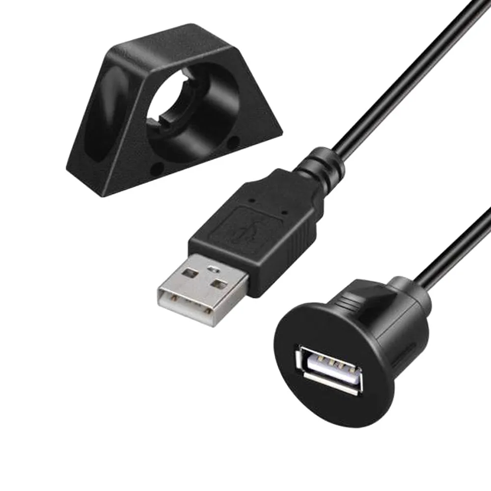 

1M/2M USB2.0 Black USB Male to A Female Extension Extender Data M/F Adapter Cable