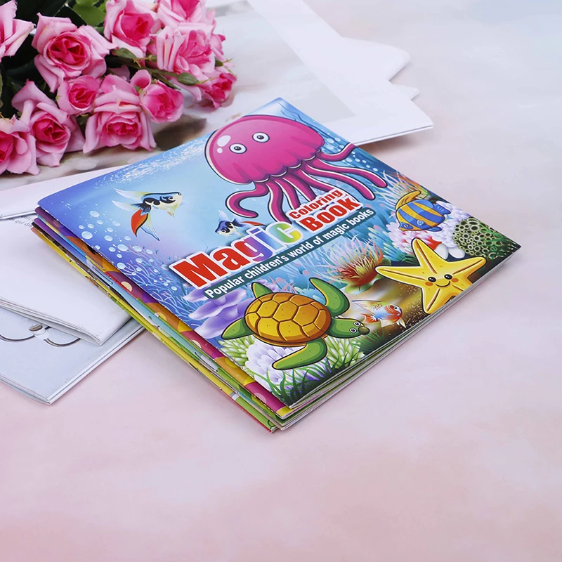 

Hot Sale 22 Page DIY Children's Puzzle Magic Coloring Book Cute Dinosaur Secret Garden Paint Draw Kill Time Book Will Moving