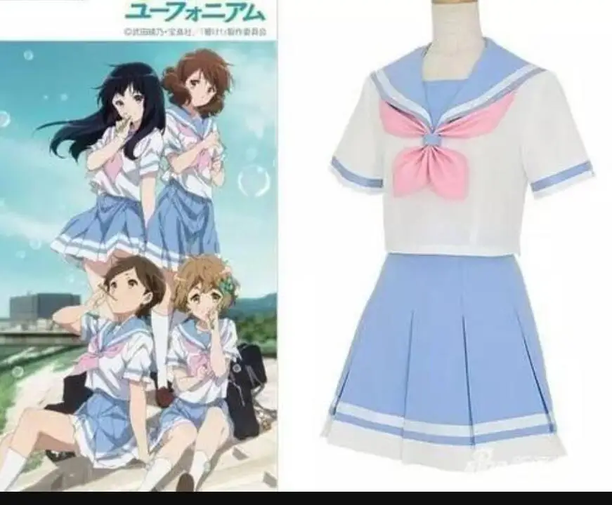 

hibike! euphonium Party Oumae Kumiko JK uniform sailor dress school uniform Women lolita halloween costume suit custom