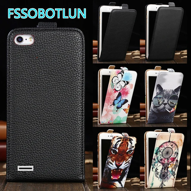 Cheap FSSOBOTLUN For Haier Leisure L56 Case TOP Quality Cartoon Painting vertical phone bag flip up and down PU Leather Cover