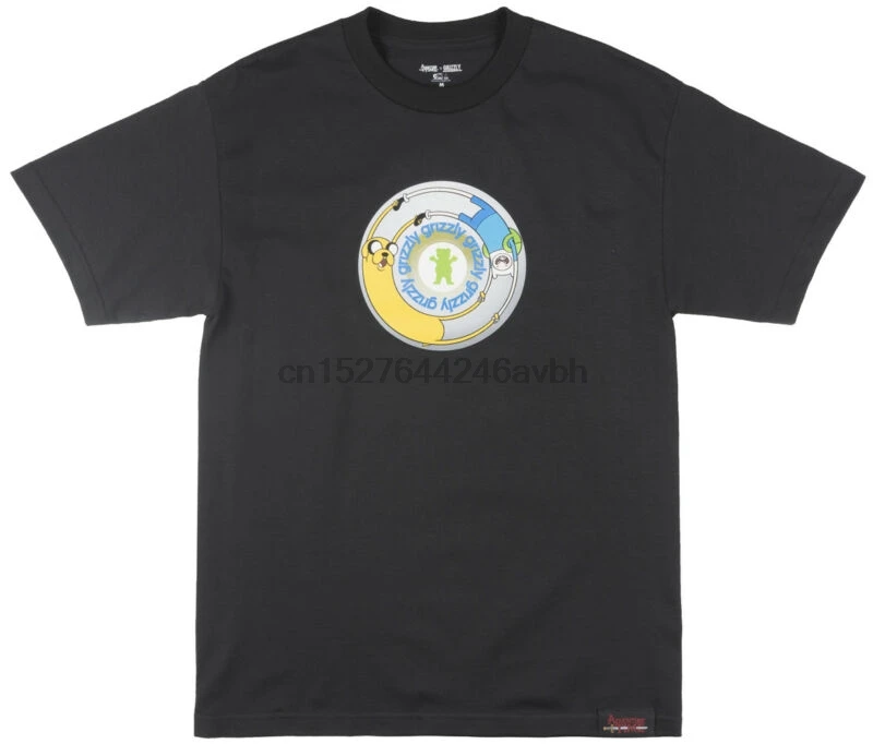 

Grizzly Griptape x Adventure Time Lets Get Stupid T-Shirt TV Tee Top Mens Black