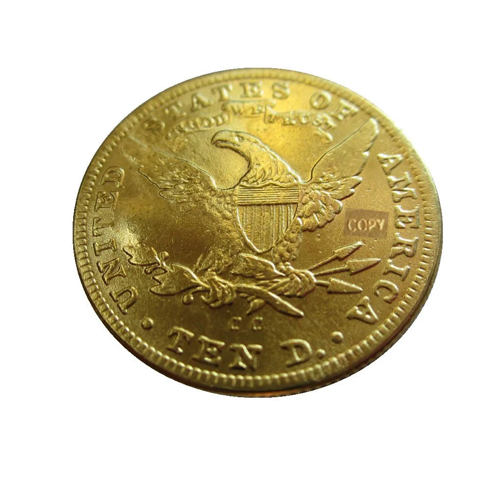 Дата 1868-S 1869-S 1870-CC 1871-CC 1872-CC 1873 1873-S 1874-S позолоченный$10 Liberty Head(девиз на обратном ходу) монеты с изображением орла