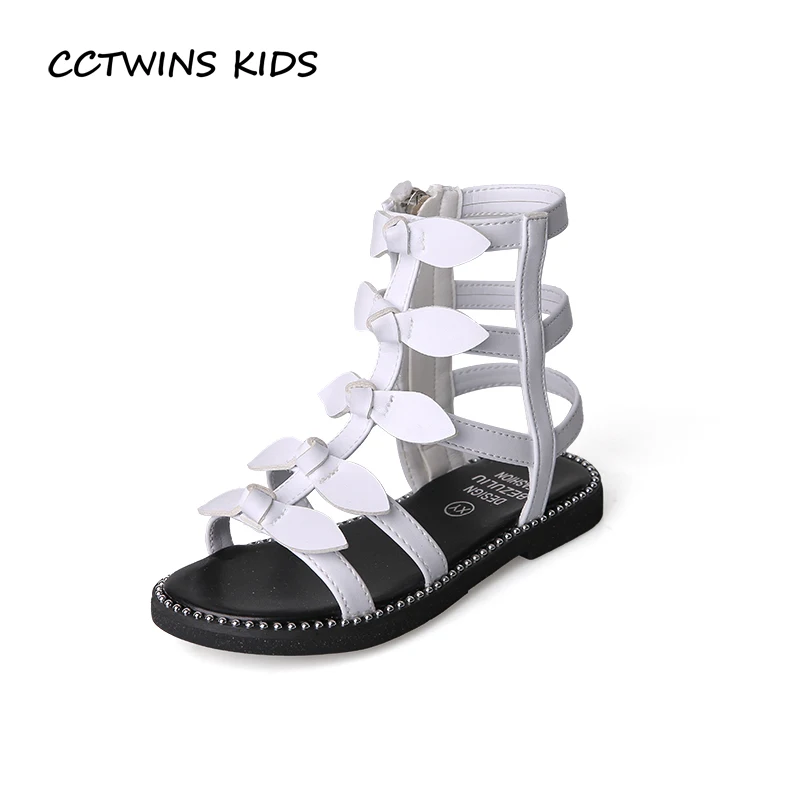 

CCTWINS Kids Shoes 2019 Summer Girls Leaf Brand Stud Shoes Children Fashion Gladiator Princess Sandals Toddler Baby Flats BG113
