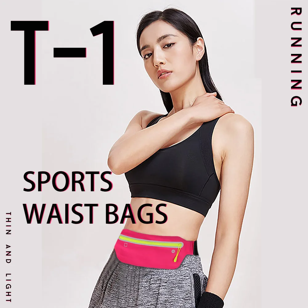 

DZGOGO T1 Waist Bag Belly Bag Outdoor Running Waterproof Cell Phone Pocket Jogging Belt Gym Fitness Sport Cycling bright color