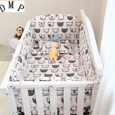 

Promotion! 6/7PCS Cartoon crib bumper baby cot sets baby bed bumper free shipping,120*60/120*70cm