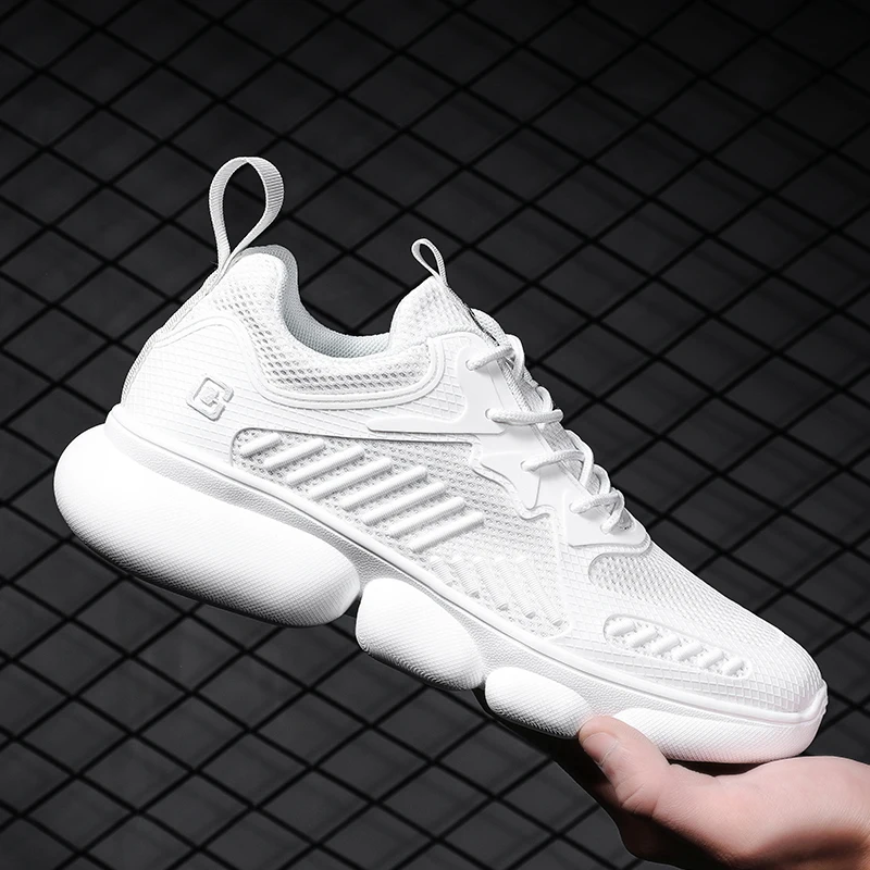 

New Summer Mesh Breathable Running Men Sport Shoes Height Increasing Elevated Lift Insole Get Taller Comfortable Outdoor Sneaker