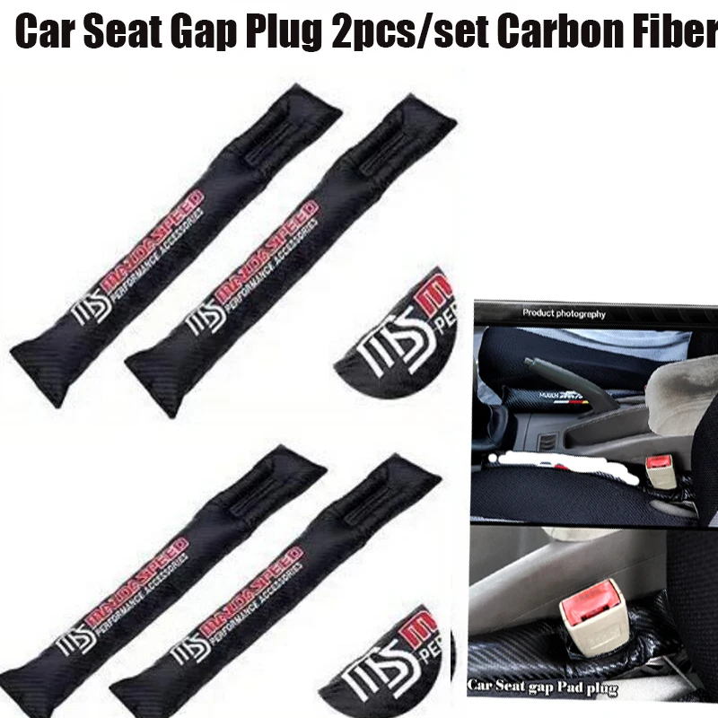 

2pcs/set carbon Car Plug Stopper soft pad Padding Spacer Protective Case for MS speed logo for Mazda CX 5 7 9 RX MPV MX