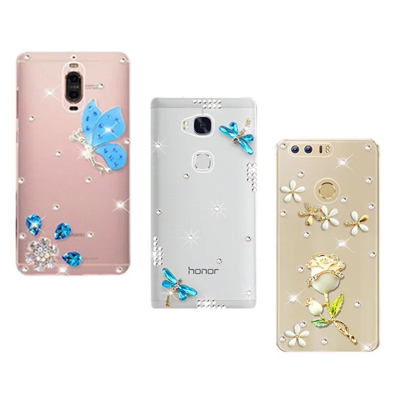 Роскошный чехол с кристаллами для Huawei Nova 3 2S P20 P9 plus Mate 10 9 20 Honor 8 lite 8X 8C honor 6c Pro 7a 7C