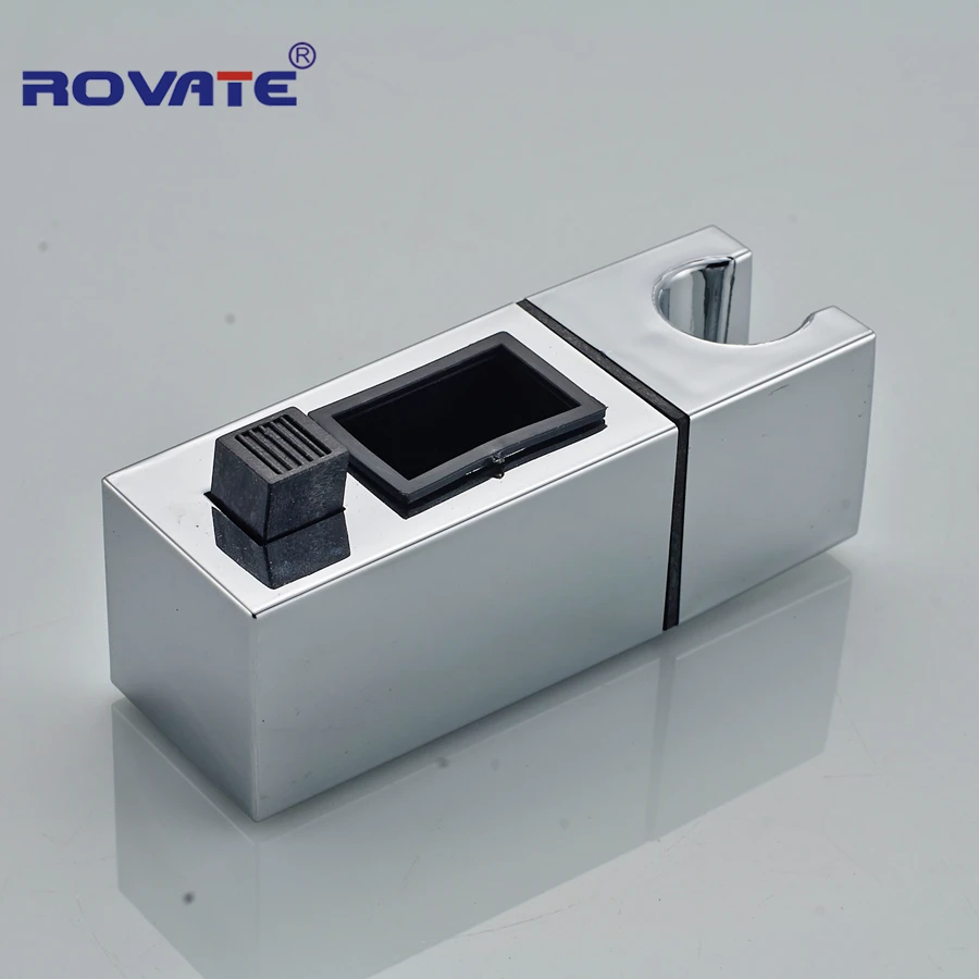 ﻿Buy Chrome ABS Plastic Shower Slide Rail Bar Holder Adjustable Clamp