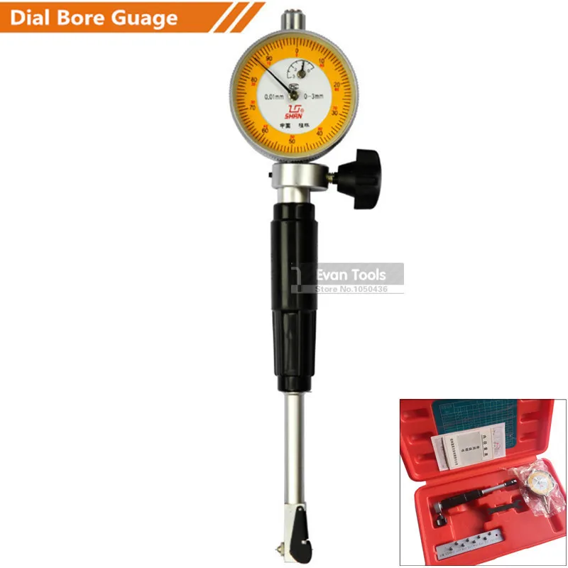 

SHAN Metric Dial Bore Gauge10-18/0.01mm Cylinder Internal Bore Measuring Dial Indicator Engine Gauge Measure Tools