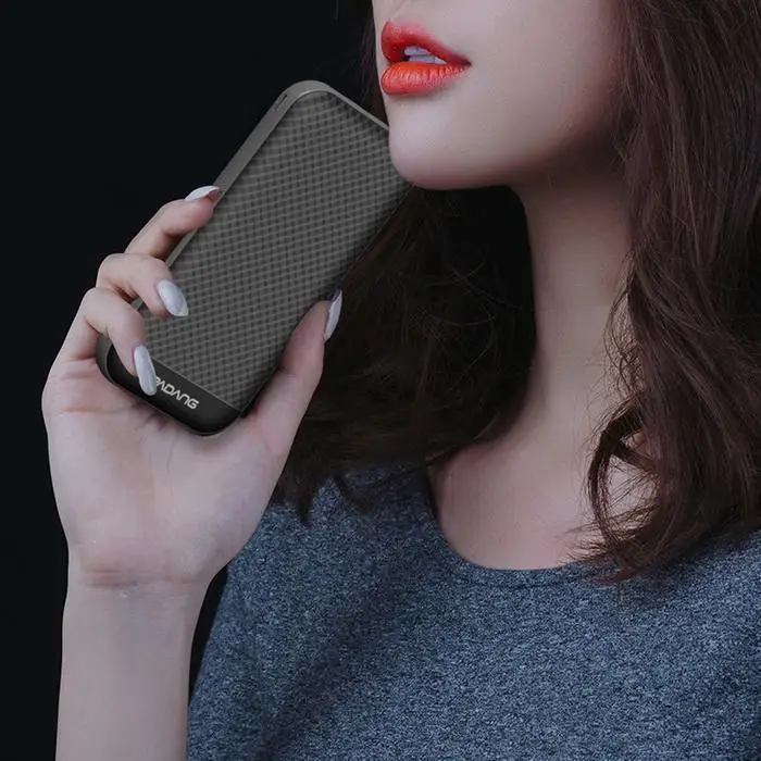 

10000mAh Portable Power Bank Type-C Micro USB Input Mobile PowerBank Cell Phone External Battery Charger Black For iPhone