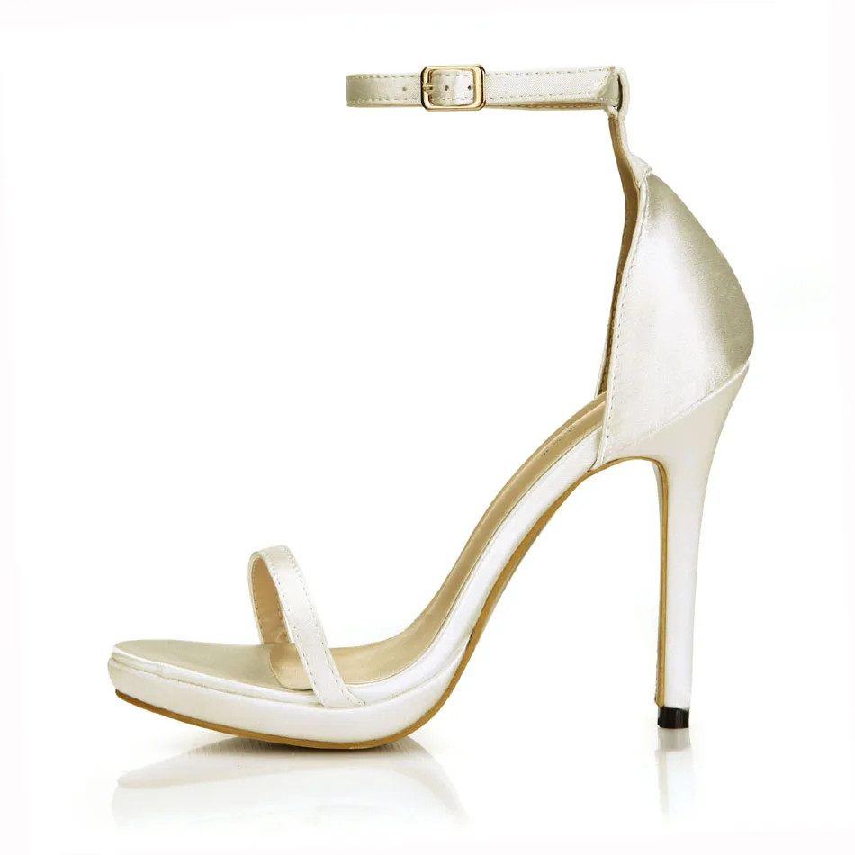 Пикантные атласные вечерние туфли на шпильке с ремешком на щиколотке; женские босоножки на высоком каблуке; Свадебная обувь; Sandales Femmes Talon Haut YJ0640A-13d