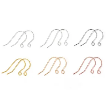 

10pcs per Bag Multicolor S925 Sterling Silver Earring Hooks Silver Gold Earring Base Supplies for Jewelry Finding