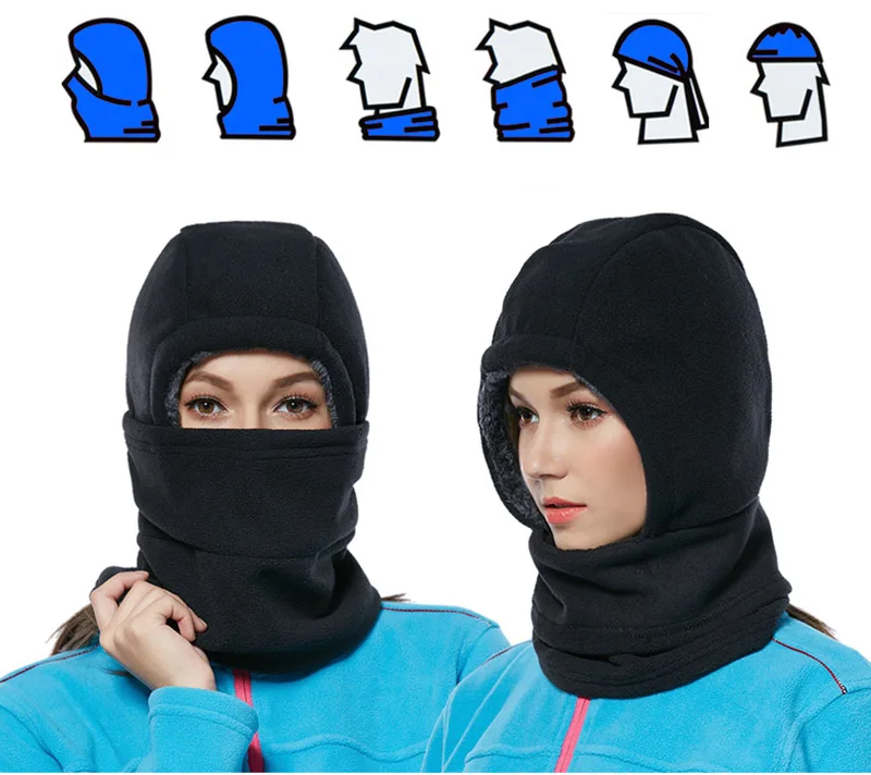 Cycling Cap Windproof Warm Thick Fleece Face Mask Filter Balaclava Bicycle Bike Winter Neck Hat Head Scarf Ski Thermal AC0223 (2)