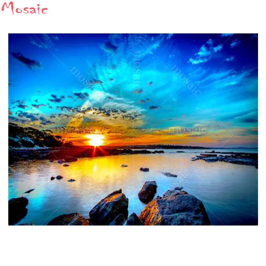 

DIY Embroidery Diamond "Landscape" waterfull Diamond Painting Cross Stitch Rhinestone Winter Pattern Full Square Drill paintings