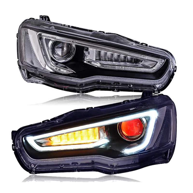 

For Mitsubishi Lancer Exceed LED Head Lamp Angel Eyes 08-up YZ for Audi Style