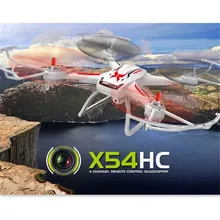 Syma X54HC с 2MP 720P HD Камера 2,4G 4CH 6 оси удержания высоты светодиодный RC Quadcopter RTF р/у барометр комплект высота беспилотный летательный аппарат